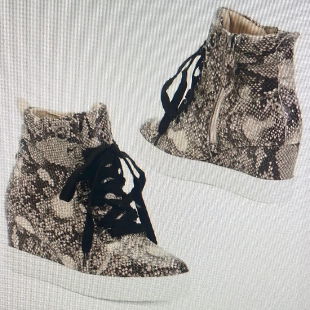Snakeskin Wedge Ankle Boots